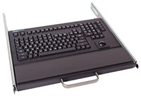121-key Mil-grade Rack Mount Keyboard with Wrist Pad