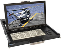 SlimLine 1U Rugged Rack Mount Display/Keyboard