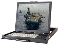 SlimLine 1U Rugged Rack Mount Display/Keyboard