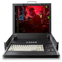 SlimLine 1U Rugged Rack Mount Display/Keyboard