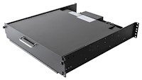 SlimLine 1U Rugged Rack Mount Display/Keyboard in Stowed Position