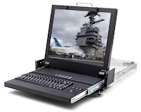 SlimLine 1U Rugged Rack Mount Display/Keyboard