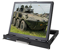 SlimLine Micro Rugged Rack Mount Flip-up Display