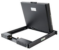 SlimLine Micro Rugged Rack Mount Flip-up Display Rear View