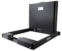SlimLine Micro Rugged Rack Mount Flip-up Display Rear View