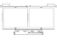 TwoView Micro Rugged Flip-up/-down Dual Monitors