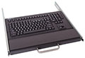 121-key Mil-grade Rack Mount Keyboard with Wrist Pad