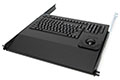 121-key Mil-grade Rack Mount Backlit Keyboard with 2-inch Trackball - Front View