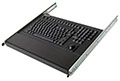 121-key Mil-grade Backlit Rack Mount Keyboard with Wrist Pad - Front View