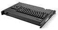 82-key Mil-grade Desktop Keyboard with 2-inch Trackball & Smart Card Reader Rear View