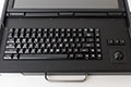 SlimLine 1U Rugged Rack Mount Display/Keyboard - Close-up of Keyboard & Trackball