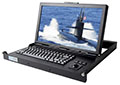 SlimLine 1U Rugged Rack Mount Display/Keyboard