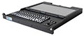 SlimLine 1U Rugged Rack Mount Display/Keyboard in Stowed Position